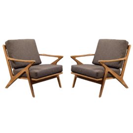 NEW Nos Nos Stockholm Teak Arm Chairs, a Pair