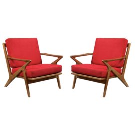 NEW Nos Nos Stockholm Teak Arm Chairs, a Pair