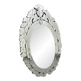 Baxton Studio Livia Silver Finished Venetian Style Wall Mirror