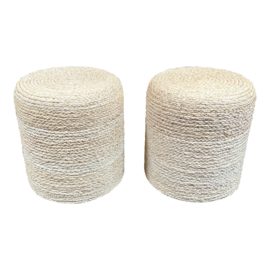 Made Goods Nadine Braided Stools, a Pair. Original Price: $1,800