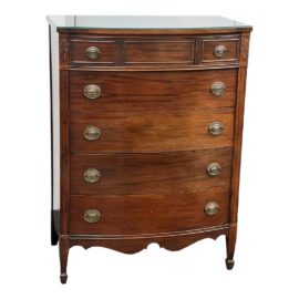 Vintage Mahogany Bow Front Chest of Drawers