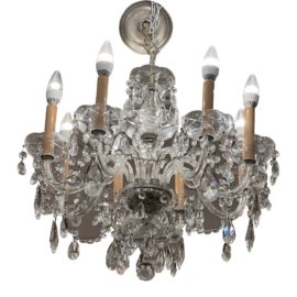 Vintage Eight Light Crystal Chandelier