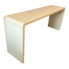 Made Goods Harlow Waterfall Faux Shagreen Console Table. Original Price: $4,800