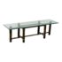 McGuire Style Vintage Bamboo Wrap Glass Top Coffee Table