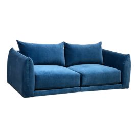 NEW Jones Modular Sofa in Lagoon Performance Velvet. Original Price: $3,550
