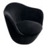 Design Within Reach Lina Swivel Chair in Kroll Black Velvet. Original Price: $2,990