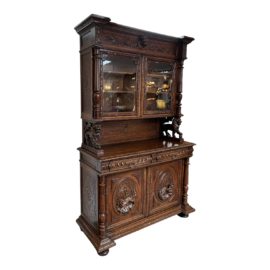 Mid 19th Century Circa 1860 French Antique Hunt Buffet. Original Price: $10,000