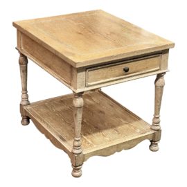 Fine Furniture Design Limed Wood End Table. Original Price: $860