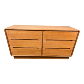 Vintage Contemprorary Six Drawer Teak Dresser