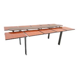 NEW Giorgio Saporiti Tavolo Modello "Square" Polychrome Painted Stainless Steel Dining Room Table. Original Price: $12,800
