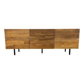 EQ3 Reclaimed Teak Wood Low Profile Dresser, Console. Original Price: $2,200