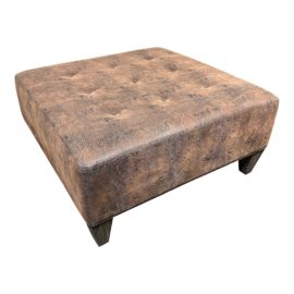 Custom Design Reptile Embossed Microfibre Ottoman