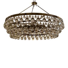 Crystorama Calypso Six-Light Crystal Teardrop Polished Chrome Chandelier. Original Price: $1,700