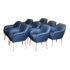 Lee Industries Model 7009-41 Navy Dining Chairs, Set of Eight. Original Price: $15,920