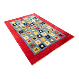 Colorful Persian Gabbah Area Rug - 5′12″ × 9′2″