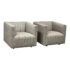Four Hands Augustine Swivel Arm Chairs in Orly Natural Fabric, a Pair. Original Price: $2,104