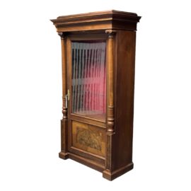 Antique Curio Cabinet + Burl Wood Accents