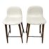 Design Within Reach Bacco Leather + Walnut Counter Stools, a Pair. Original Price: $1,750
