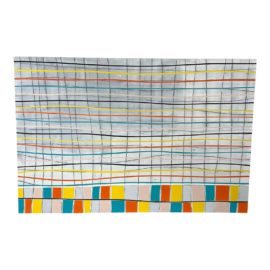 Ed Calhoun “Striped & Blocks" Oil on Canvas Signed + Dated 2010