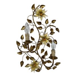 Vintage Italian Tole Painted Wall Lighting