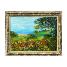 Artist B. Clark Custom Framed Oil on Canvas Painting