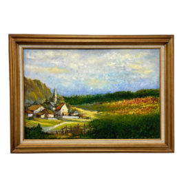 Vintage Custom Framed Oil on Canvas