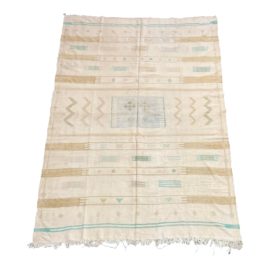 Marrekesh Cotton Tribal Kilim Rug - 5′6″ × 9′2″