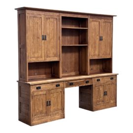 Stickley Furniture Company Oak + Cherry Inlays Office Credenza