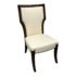 Kendall Wilkinson Custom Ivory Leather Commodore Side Chair