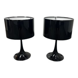 Flos Sebastian Wong Spun Table Lamps, a Pair. Original Price: $2,950