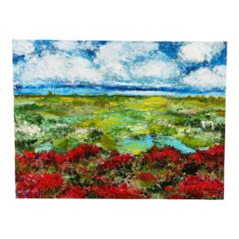 Allan P. Friedlander "Red Berries" Original Acrylic Painting