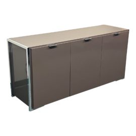 Eq3 3 Door Lacquer Credenza. Original Price: $1,499