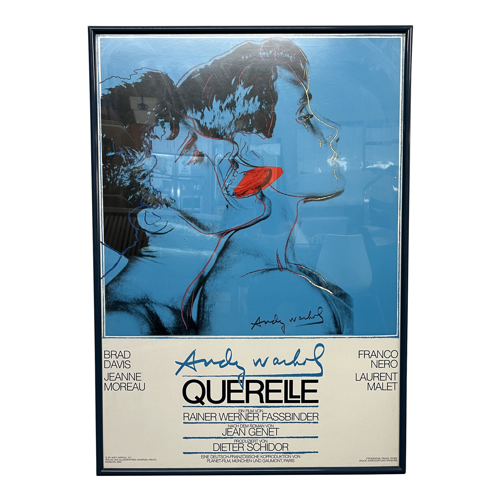 1982 Andy Warhol Querelle Blue Film Poster - Design Plus Gallery