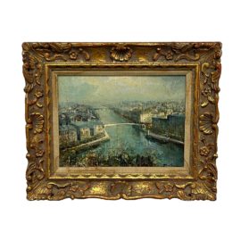 Lucien Delarue 'View of Paris Above the Siene'