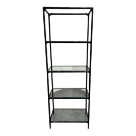 Restoration Hardware Thaddeus Glass Open Shelf. Original Price: $7,400