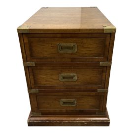Hekman Furniture Walnut Campaign Style Chest
