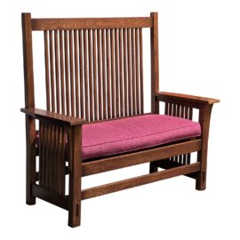 Stickley Style Attributed Arts & Crafts Hall Bench