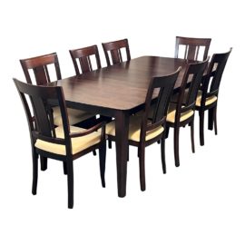 Evolution Furniture Transitional Extension + Eight Chairs Set. Original Price: $6,000