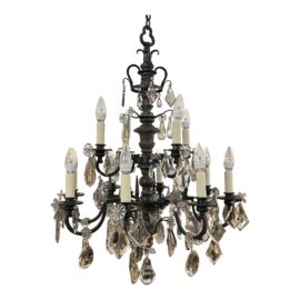 1920's French 12 Light Chandelier
