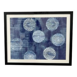 Pottery Barn Abstract Indigo Circles Wall Art. Original Price: $300