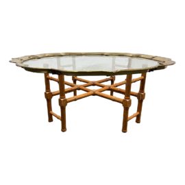 Baker Furniture Hollywood Regency Scalloped Coffee Table