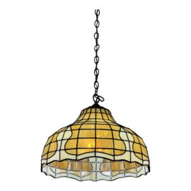 The Feldman Company Funky 70's Stained Glass Pendant Light