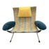 NEW Giorgio Saporiti Il Loft Italy, Postmodern Sling Chair in Batik Print. Original Price: $3,660