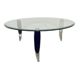 NEW Artedi Round Murano + Glass Coffee Table. Original Price: $2,000