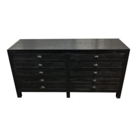 Restoration Hardware Printmaker's Media Console, Charcoal Finish. Original Price: $1,500