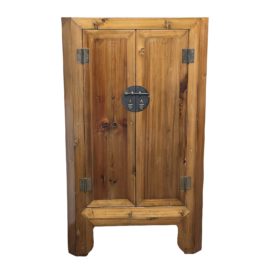 Vintage Unique Corner Asian Cabinet