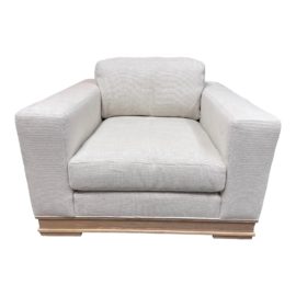 Verellen Custom Cube Linen Club Chair