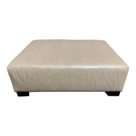 Cisco Brothers Custom Embossed Leather Ottoman