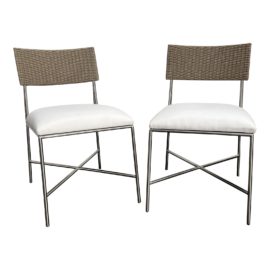 NEW Palecek Tomlin Outdoor Side Chairs, a Pair. Original Price: $3,012