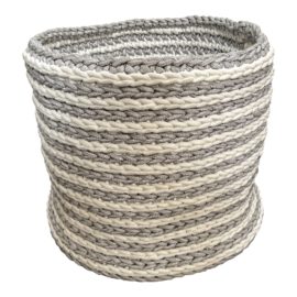 NEW Palecek Hilo Basket - Gray + White Weave. Original Price: $290